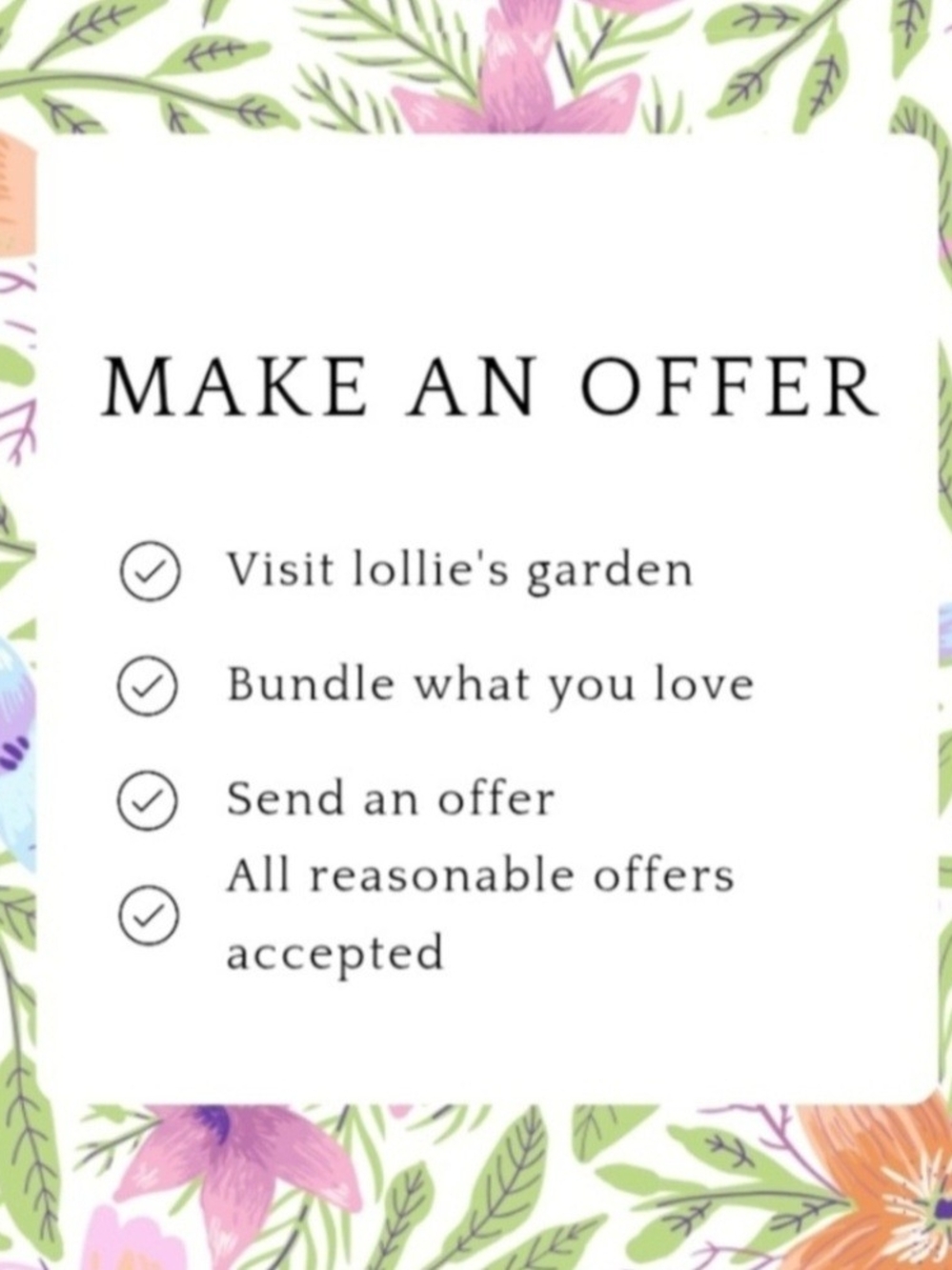 Visit Lollies Garden, Bundle What You Love And Make An Offer